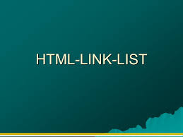 HTML Link dan Lists